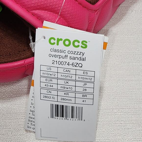 Crocs classic cozzzy overpuff slide men\'s size 10 women size 12 NWT main image 6